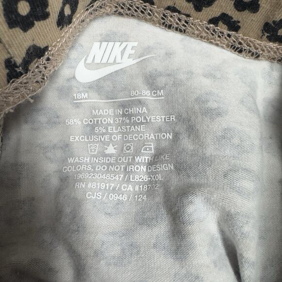 Nike Swoosh Short Sleeve Bodysuit & Leggings 2 Pc Set Hemp Girls Size 18 M - Picture 5 of 6